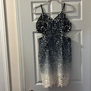 Fashion Nova Textured Cut Out Dress